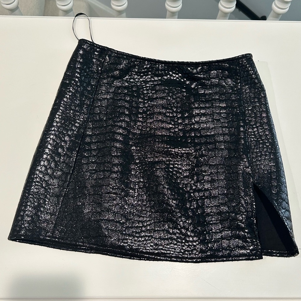 Black Crocodile Motel Princess Polly Motel Skirt
